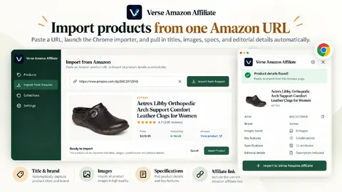Verse Amazon Affiliate – Product Importer & Affiliate Pages — screenshot 2 of 6