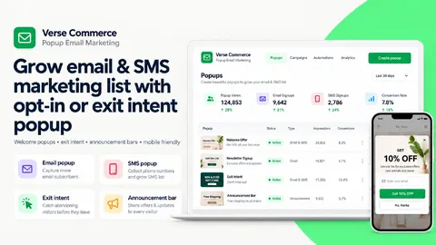 Verse Popups & Email Marketing — screenshot 2 of 5