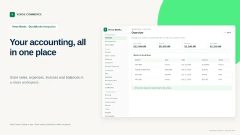 Verse Books — Accounting & QuickBooks Online Connector app screenshot preview