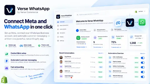 Verse WhatsApp – Order Updates & Automation app screenshot preview
