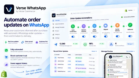 Verse WhatsApp – Order Updates & Automation — screenshot 3 of 6